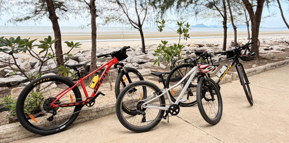 Kids' bike rentals in Thailand from Thailand Cycle Tours, featuring child-friendly bicycles for family cycling holidays, scenic coastal rides, and safe cycling adventures through Thailand's beaches, countryside, and national parks.