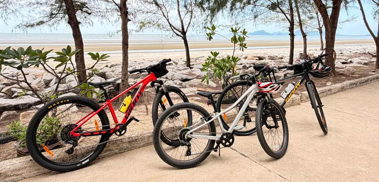 Kids' bike rentals in Thailand from Thailand Cycle Tours, featuring child-friendly bicycles for family cycling holidays, scenic coastal rides, and safe cycling adventures through Thailand's beaches, countryside, and national parks.